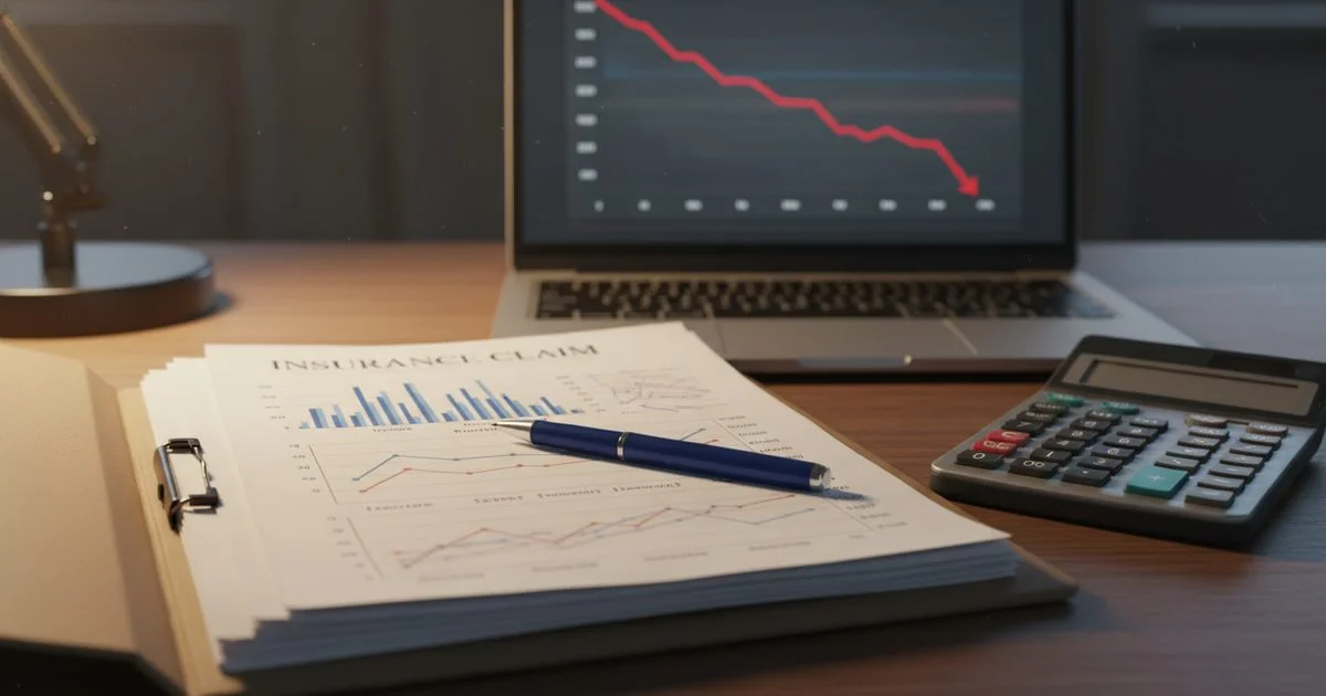 Business interruption insurance claim with financial projections