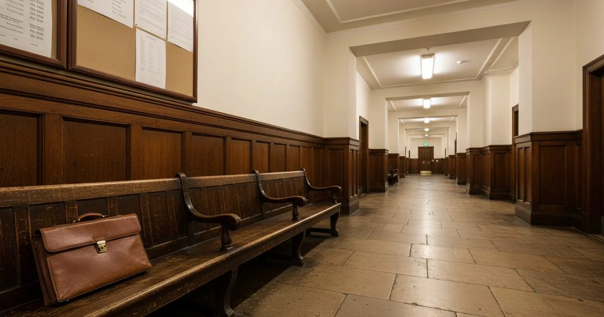 British Crown Court corridor for criminal defence proceedings