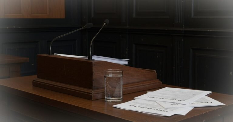 Courtroom lectern for expert witness testimony