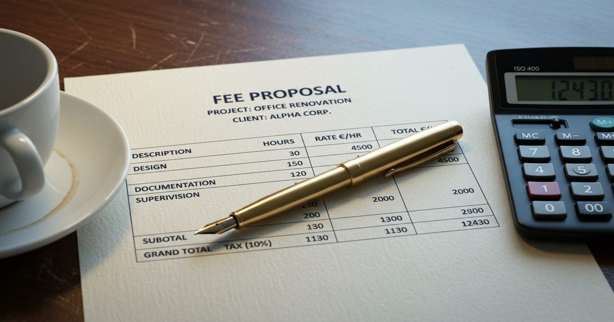 Forensic accountant fee proposal and cost estimate