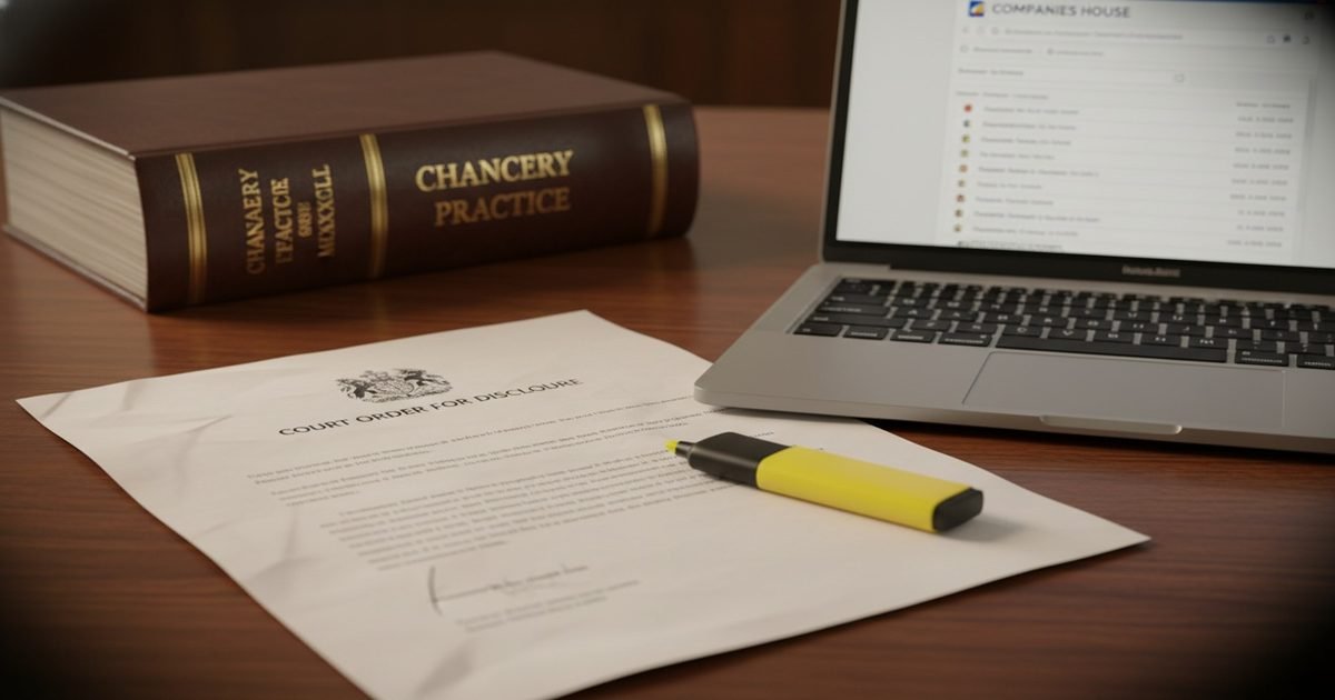 Court disclosure order and Companies House records for forensic investigation