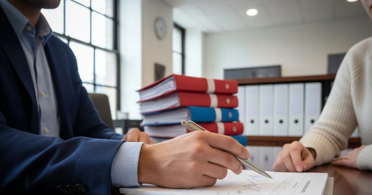 Forensic accountant reviewing expert report for litigation support