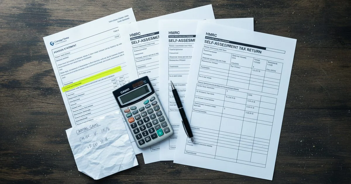 Tax forms and pension documents for divorce tax advisory